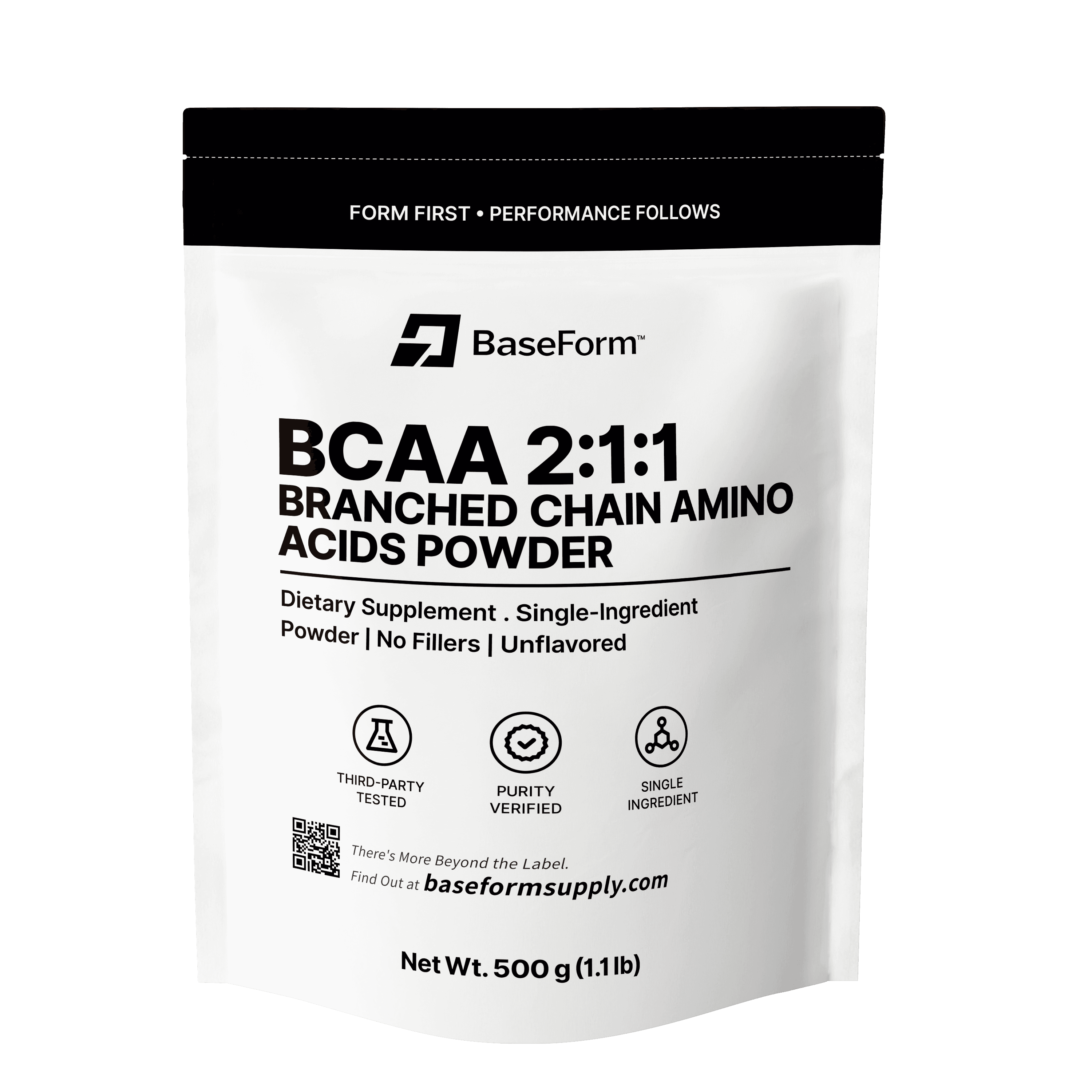 BaseForm BCAA 2:1:1 (Branched Chain Amino Acids) Powder